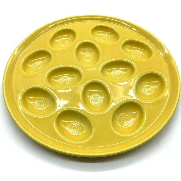 Fiesta Yellow Egg Platter - Picture 3 of 11